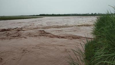 The Ravi river flows along the India-Pakistan border in Punjab.