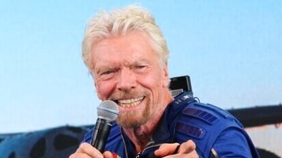 Richard Branson answers students' questions during a news conference at Spaceport America near Truth or Consequences, N.M. on July 11, 2021 (AP Photo) Richard Branson answers students' questions during a news conference at Spaceport America near Truth or Consequences, N.M. on July 11, 2021 (AP Photo)