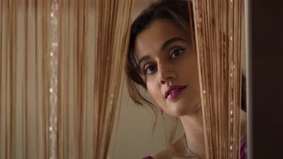 Taapsee Pannu in a still from Haseen Dillruba. Taapsee Pannu in a still from Haseen Dillruba.