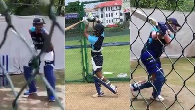 Team India sweat it out at nets ahead of ODI series in Colombo (HT Collage)
