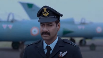Ajay Devgn in a still from the Bhuj: The Pride of India trailer.
