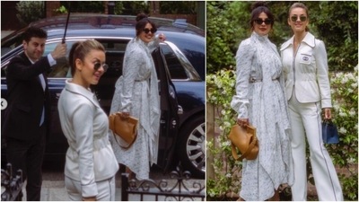 Priyanka watched the match with Natasha Poonawalla, businesswoman and the wife of Serum Institute of India CEO Adar Poonawalla. (Instagram/@priyankachopra) Priyanka watched the match with Natasha Poonawalla, businesswoman and the wife of Serum Institute of India CEO Adar Poonawalla. (Instagram/@priyankachopra)