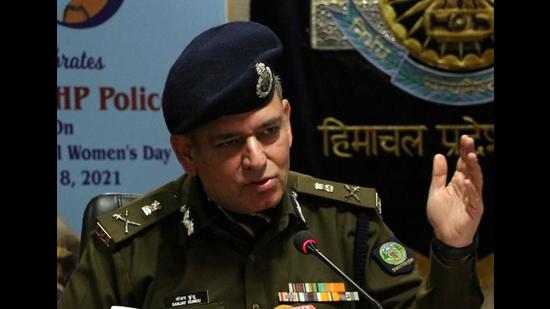 Himachal Pradesh director general of police Sanjay Kundu recently visited the border districts to review the situation and issued an advisory on illegal mining to range inspector generals and superintendents of police. (HT Photo)