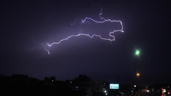 At least 40 people have been killed in lightning strikes in the past 24 hours in Rajasthan and Uttar Pradesh(ANI) At least 40 people have been killed in lightning strikes in the past 24 hours in Rajasthan and Uttar Pradesh(ANI)