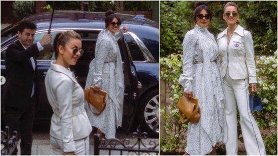 Priyanka watched the match with Natasha Poonawalla, businesswoman and the wife of Serum Institute of India CEO Adar Poonawalla.(Instagram/@priyankachopra)