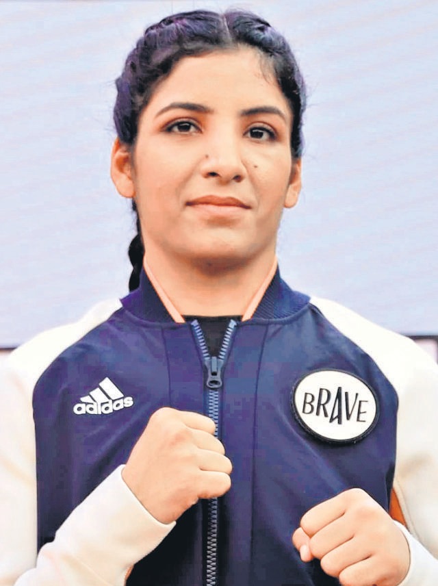 Boxer Simranjit Kaur, supported by NGO Lakshya, ahead of the Tokyo Olympics. (HT) Boxer Simranjit Kaur, supported by NGO Lakshya, ahead of the Tokyo Olympics. (HT)