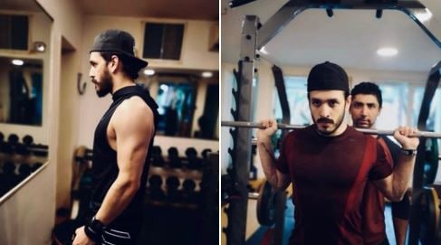 Akhil Akkineni at the start of his transformation process a year back.