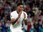 England's Marcus Rashford looks dejected after missing a penalty In Euro 2020 final against Italy(Pool via REUTERS)