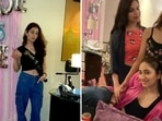 Disha Parmar with her friends. Disha Parmar with her friends.