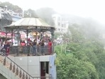 The Uttarakhand police sent back as many as 8,000 vehicles during the weekend from popular tourist locations of Nainital and Mussoorie. (ANI Photo)