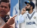 Aakash Chopra lauds India skipper Virat Kohli's 'in your face' attitude.(HT Collage) Aakash Chopra lauds India skipper Virat Kohli's 'in your face' attitude.(HT Collage)