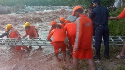 The district Police, Border Roads Organisation and the local administration teams are engaged in restoration work to clear the route.