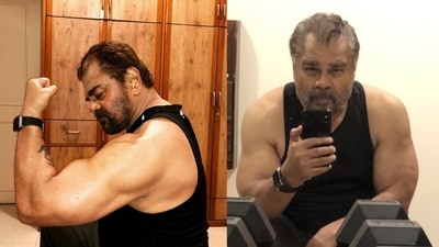 Sharat Saxena, who recently starred in Sherni, shared post-workout picture. Sharat Saxena, who recently starred in Sherni, shared post-workout picture.