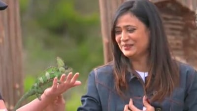 Shweta Tiwari as seen in a clip of Khatron Ke Khiladi 11.
