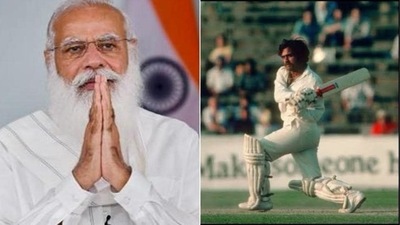 Indian Prime Minister Narendra Modi (L) condole death of former cricketer Yashpal Sharma (R) (HT Collage)