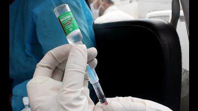 A medic fills a syringe with a dose of Covid vaccine during a vaccination drive in Srinagar on Tuesday. (ANI) A medic fills a syringe with a dose of Covid vaccine during a vaccination drive in Srinagar on Tuesday. (ANI)