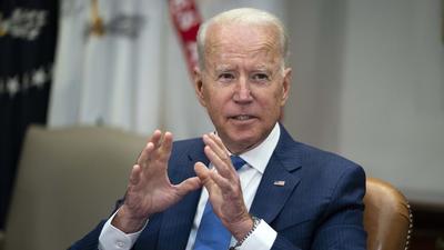US President Joe Biden speaks during a meeting on reducing gun violence, in the Roosevelt Room of the White House on July 12, 2021, in Washington, DC. (AP) US President Joe Biden speaks during a meeting on reducing gun violence, in the Roosevelt Room of the White House on July 12, 2021, in Washington, DC. (AP)