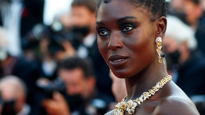 Jodie Turner-Smith poses for screening of the film After Yang at the 74th Cannes Film Festival, Cannes, France on July 8, 2021. (Reuters)