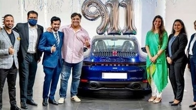 Ram Kapoor poses with his new Porsche.