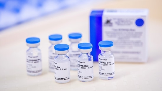 Vials of the Sputnik V vaccine are seen at a hospital in Hungary.(Reuters File Photo)