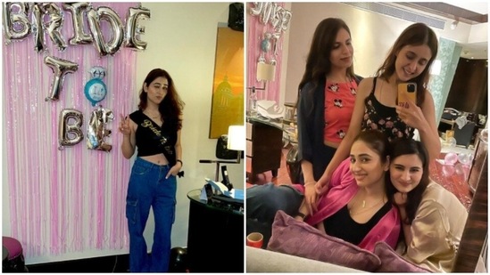 Disha Parmar with her friends.