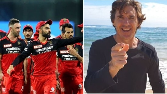 Brad Hogg (R) names the players whom RCB should retain for the IPL 2022(HT Collage)