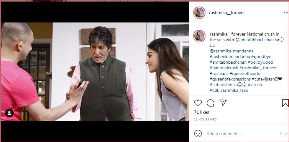 Amitabh Bachchan on sets.