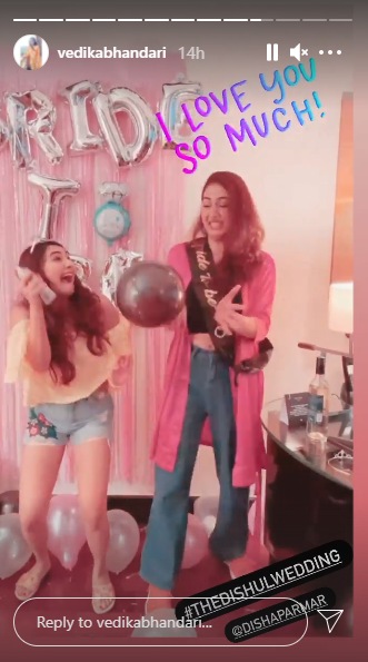 In another Instagram Stories, she is seen playing with balloons.