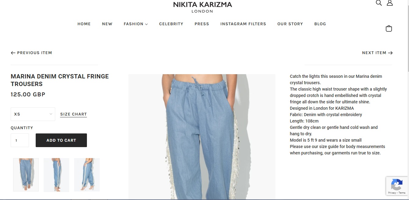 Shilpa Shetty Kundra's denim crystal fringe trousers from Nikita Karizma(nikitakarizma.com)