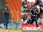 Bhuvneshwar Kumar (L) and Deepak Chahar. (BCCI/Getty) Bhuvneshwar Kumar (L) and Deepak Chahar. (BCCI/Getty)