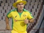 Justin Langer seen wearing Michell Marsh's jersey during practice