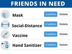 “A ‘friend request’ which should be confirmed immediately to prevent COVID-19 from befriending you,” UP Police wrote in their tweet. (Twitter/@Uppolice) “A ‘friend request’ which should be confirmed immediately to prevent COVID-19 from befriending you,” UP Police wrote in their tweet. (Twitter/@Uppolice)