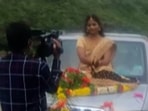 A screenshot of the viral video