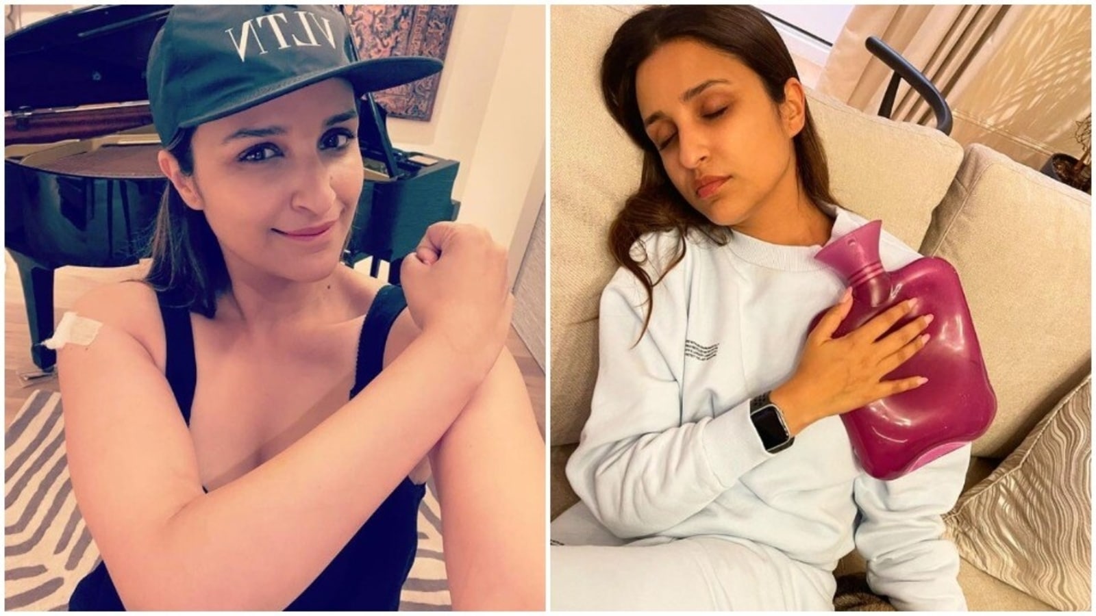 Priyanka Chopra clicks Parineeti Chopra's pic as she nurses her arm after getting Covid-19 jab in London