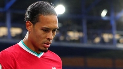 Liverpool's Virgil van Dijk. (Pool via REUTERS)