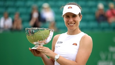 Britain's Johanna Konta poses with the Nottingham Open trophy: File Image (Action Images via Reuters)