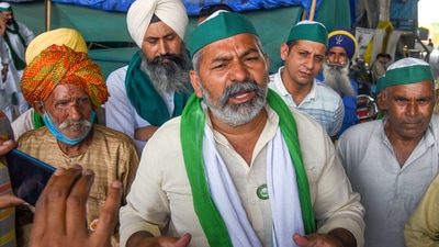 “200 people will go there (towards Parliament) by bus. We'll pay the fare. We'll sit outside Parliament while proceedings will continue in the House," said Bharatiya Kisan Union spokesperson Rakesh Tikait (ANI Photo) “200 people will go there (towards Parliament) by bus. We'll pay the fare. We'll sit outside Parliament while proceedings will continue in the House," said Bharatiya Kisan Union spokesperson Rakesh Tikait (ANI Photo)
