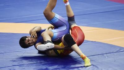 Winner of two gold and a bronze in cadet world championships, Sonam Malik is confident of regaining peak form in Tokyo. (HT file photo)