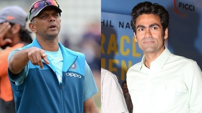 Mohammad Kaif (R) feels Rahul Dravid will manage the gifted India bowler. (Getty Images) Mohammad Kaif (R) feels Rahul Dravid will manage the gifted India bowler. (Getty Images)
