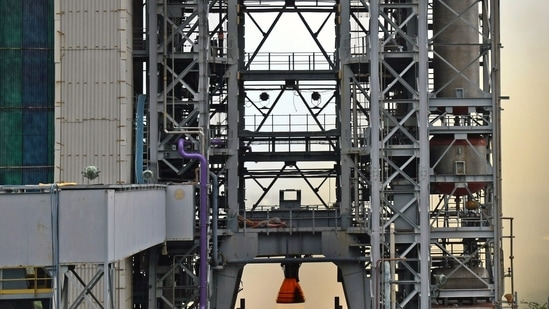 ISRO successfully conducted the hot test of the liquid propellant Vikas Engine for the core L110 liquid stage of the human-rated GSLV MkIII vehicle, as part of engine qualification requirements for the Gaganyaan programme. (ANI Photo)