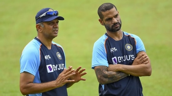 Rahul Dravid and Shikhar Dhawan. (Getty Images) Rahul Dravid and Shikhar Dhawan. (Getty Images)