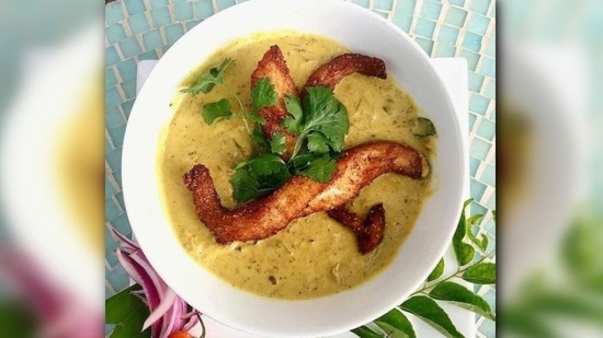 Goan fish curry: Goan Fish Curry is a staple in Goa. Marinated tilapia is cooked in a spicy coconut curry seasoned with coriander, lime, and curry leaf. (Instagram/@chaipanidecatur)