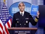 United States surgeon general Vivek Murthy delivers remarks during a news conference at the White House in Washington.