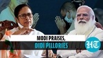Modi praises, Didi pillories Modi praises, Didi pillories