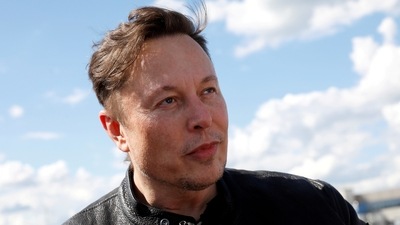 The image shows SpaceX CEO Elon Musk who shared a pic of his son X AE A-XI. (REUTERS)