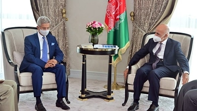 External Affairs Minister Dr. S. Jaishankar calls on president of Afghanistan Ashraf Ghani, in Tashkent (ANI Photo) External Affairs Minister Dr. S. Jaishankar calls on president of Afghanistan Ashraf Ghani, in Tashkent (ANI Photo)