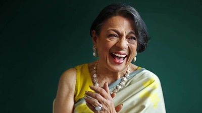 Tanuja posed candidly in the images her laugh totally reminds us of the hearty laugh often seen on Kajol (Instagram) Tanuja posed candidly in the images her laugh totally reminds us of the hearty laugh often seen on Kajol (Instagram)