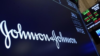 The Johnson & Johnson logo appears above a trading post on the floor of the New York Stock Exchange. (AP) The Johnson & Johnson logo appears above a trading post on the floor of the New York Stock Exchange. (AP)