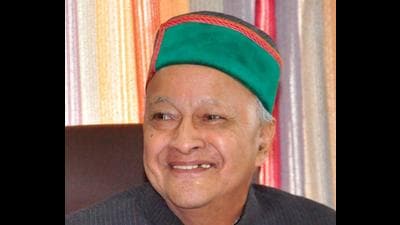 Virbhadra Singh, the 87-year-old scion of the Rampur-Bushahr royal family had been cremated at his native town on July 10. (HT File)