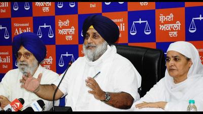 Shiromani Akali Dal president Sukhbir Singh Badal in Chandigarh.
